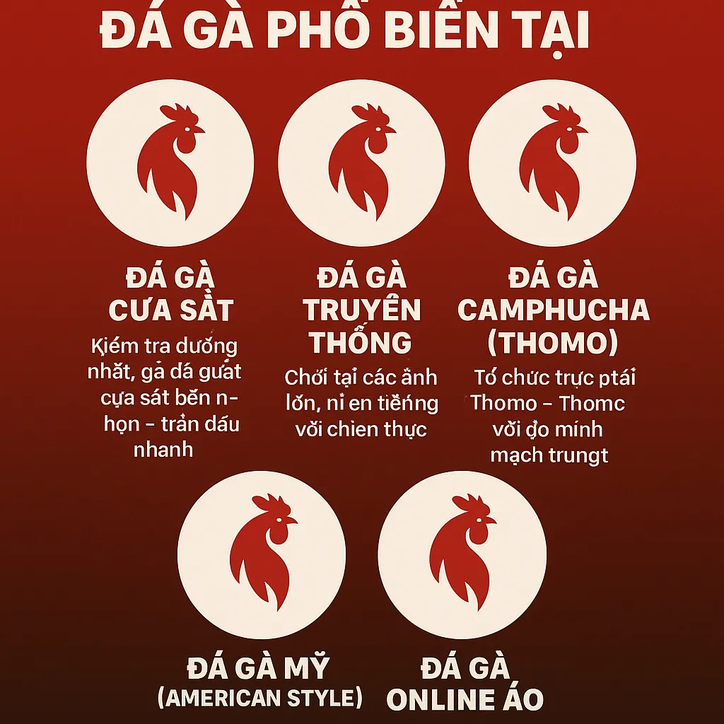 Các thể loại đá gà phổ biến tại 12BET